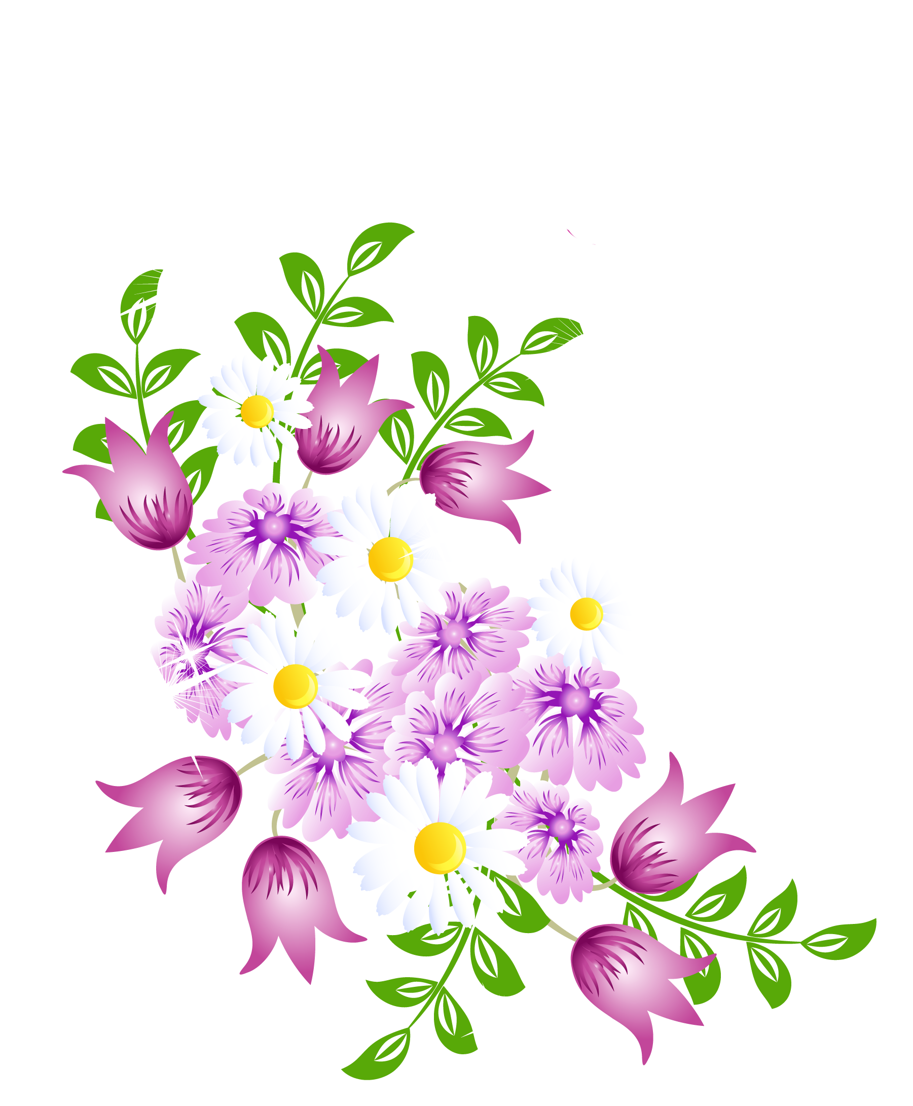 Spring flowers decor picture clipart 0 image 
