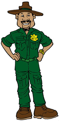 Friendly Park Ranger Cartoon Character - Nature Education & Outreach