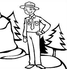 Park Ranger Illustration - Nature Conservation & Outdoor Leadership