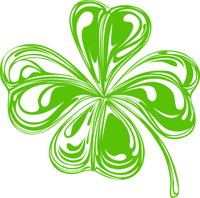 Shamrock unique clip art for st patrick image 