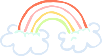 Cheerful Hand-Drawn Rainbow Illustration for Kids’ Content & Design