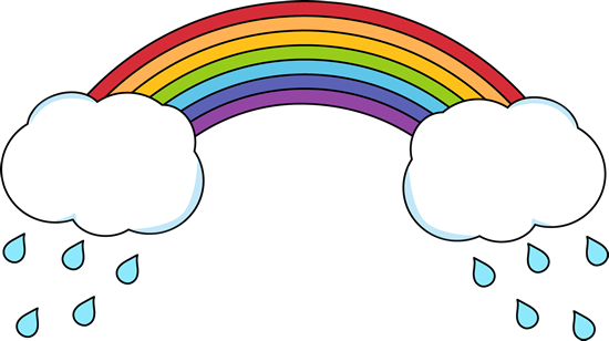Rainbow and Clouds Illustration - Free Clip Art for Education and Design