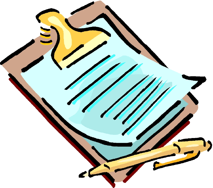 Clipboard with document, gold stamp, and pen-symbolizing official approval or document processing.