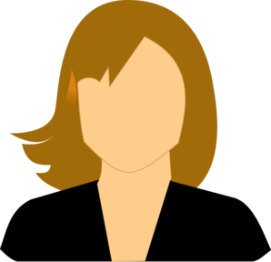Stylized illustration of a woman with shoulder-length brown hair and neutral face, ideal for user avatars or profile placeholders.
