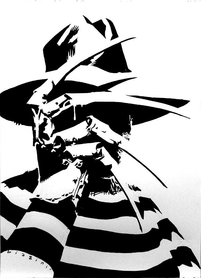 Freddy Krueger Illustration - Iconic Horror Character Art