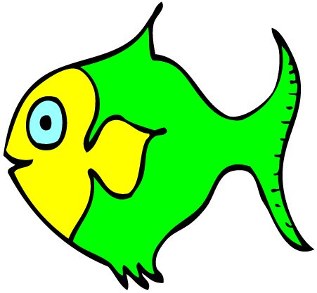 Friendly Cartoon Fish Illustration for Kids’ Educational Content