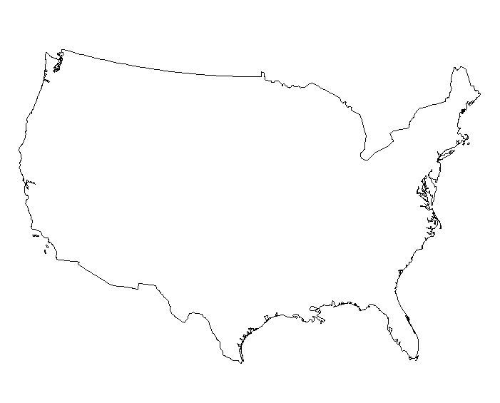 Us map vector map of the united states all clipart image 