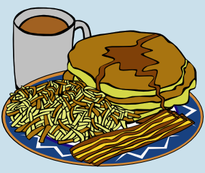 Pancake And Syrup Coffee Bacon Hashbrown Clip Art 