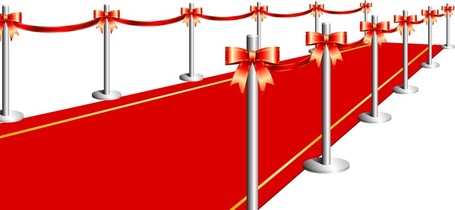 Vector Red Carpet Curtain, Clipart 
