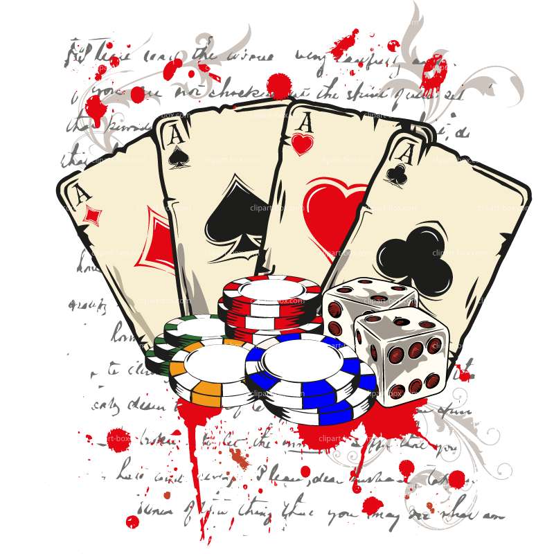 CLIPART BLOODY CASINO ELEMENTS 