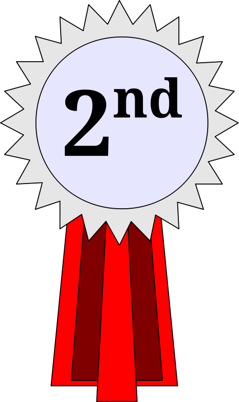 2nd Place Ribbon Clipart Icon PNG 