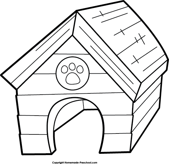 Snoopys House Black And White Clipart 