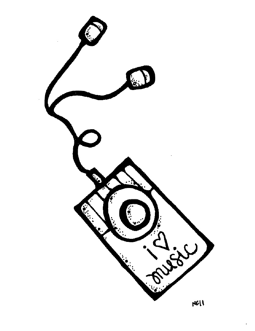 ipod clipart black and white