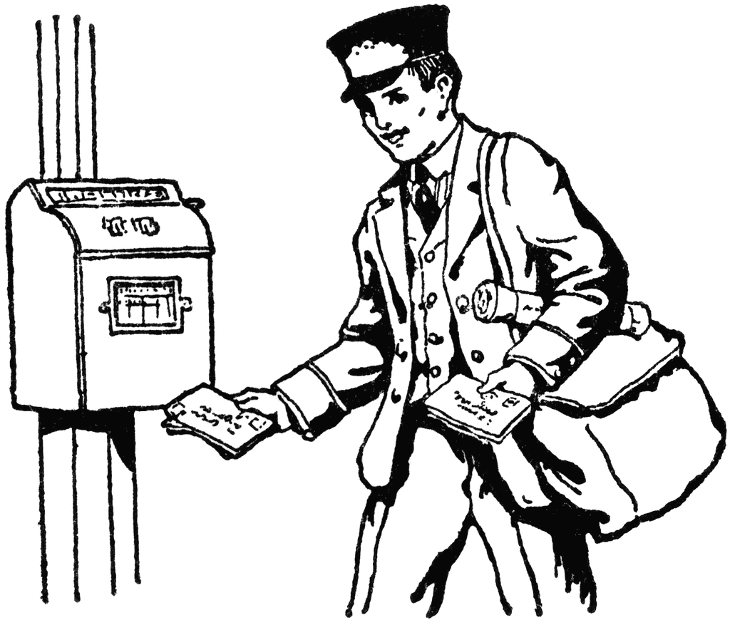 Post Office Clipart Black And White 
