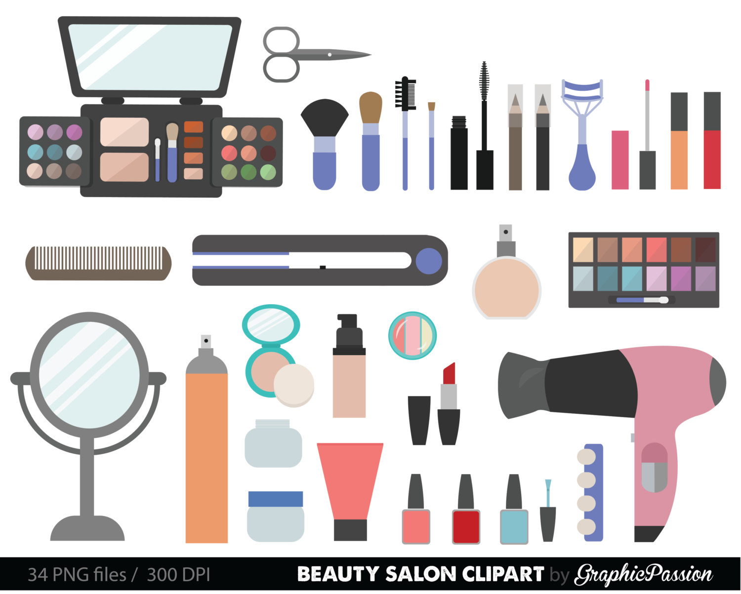 Popular items for lipstick clipart 