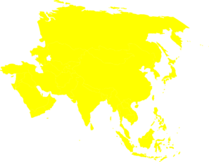 Montessori Asia Continent Map Clip Art 