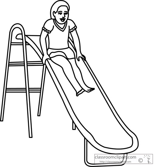 sliding down a slide cartoon - Clip Art Library