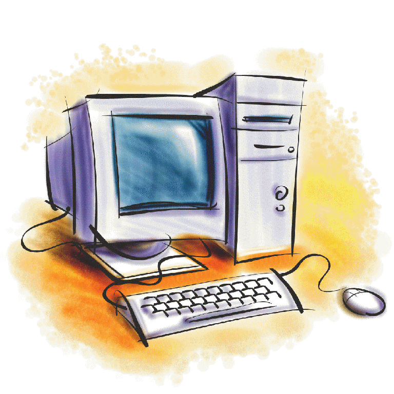 Classic Desktop Computer Illustration - Vintage Tech Artwork