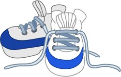 untied shoes clipart