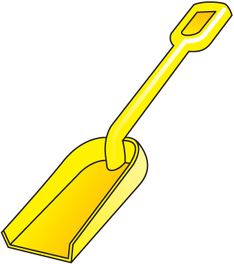 Yellow Toy Shovel for Kids - Durable Plastic Sandbox Tool