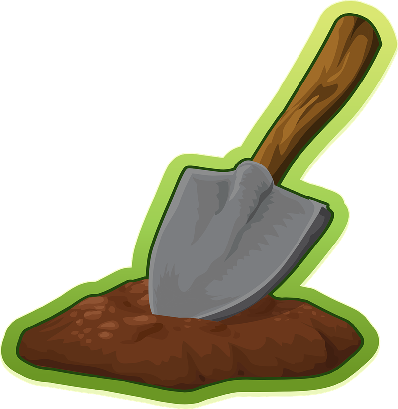 Garden Trowel Illustration - Essential Hand Tool for Planting & Soil Work