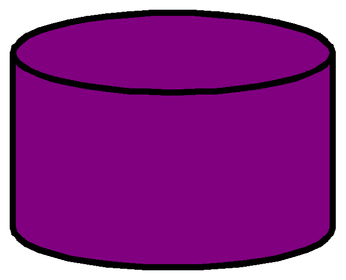 Purple Cylinder Illustration - Clean Vector Graphic for Design & Education