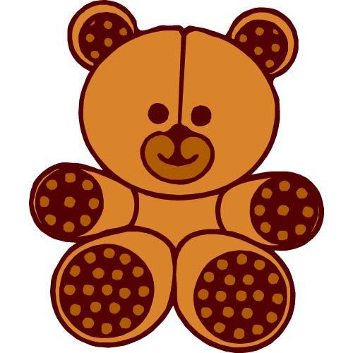Cute Polka-Dot Teddy Bear Illustration for Kids’ Content & Merchandise