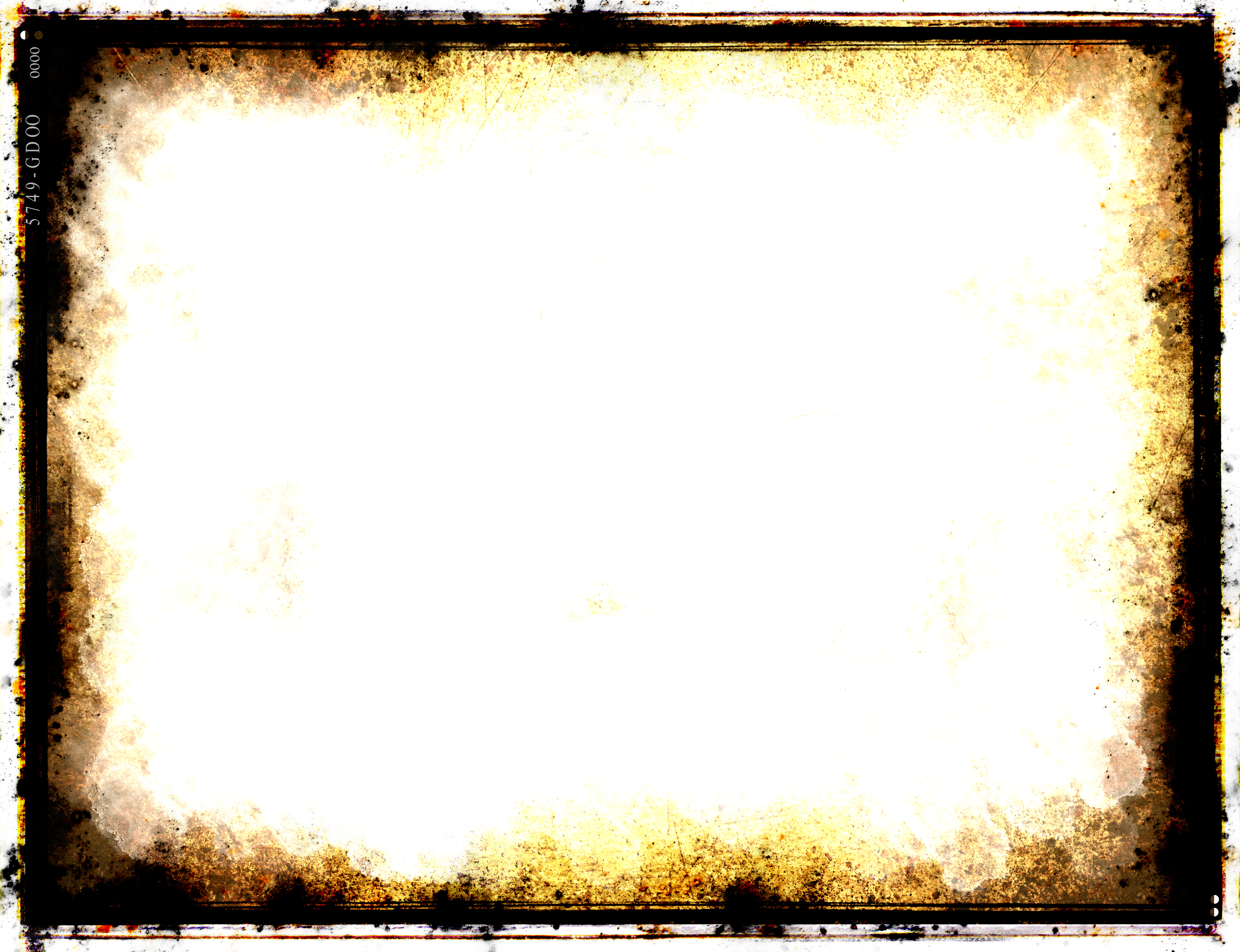 Grunge Film Border Template - Vintage Photo Frame for Design Projects