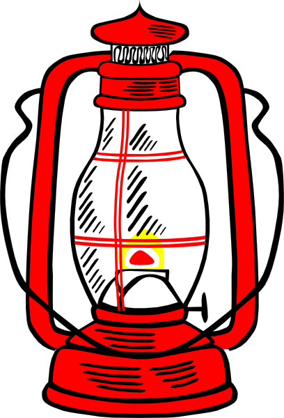 Vintage Red Kerosene Lantern - Classic Camping & Emergency Lighting