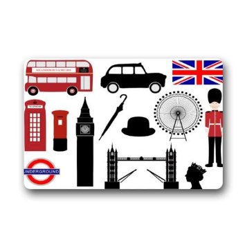 Amazon: London Icons Clipart Doormat/Welcome mat 
