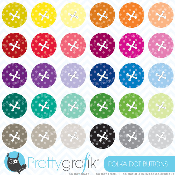Button clipart 30 button clipart commercial use [CL469] 