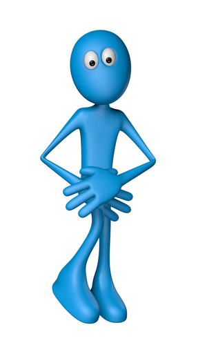 Friendly Blue Cartoon Character - Expressive 3D Illustration for Websites & Apps