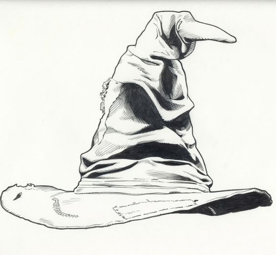 Sorting Hat Illustration - Iconic Harry Potter Artifact Drawing