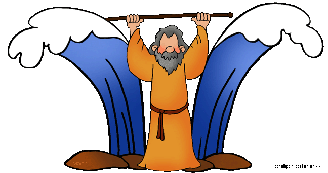 Moses Parting the Red Sea - Biblical Miracle Illustration