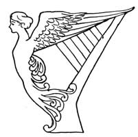 Winged Harp Muse - Symbol of Music, Poetry, and Inspiration
