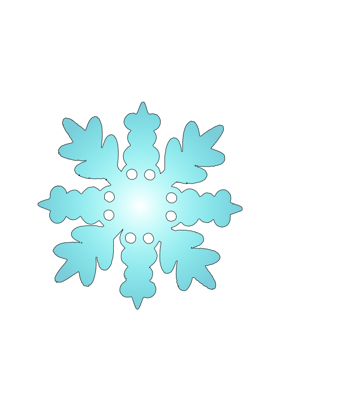 Turquoise Snowflake Icon - Winter Graphic Design Element