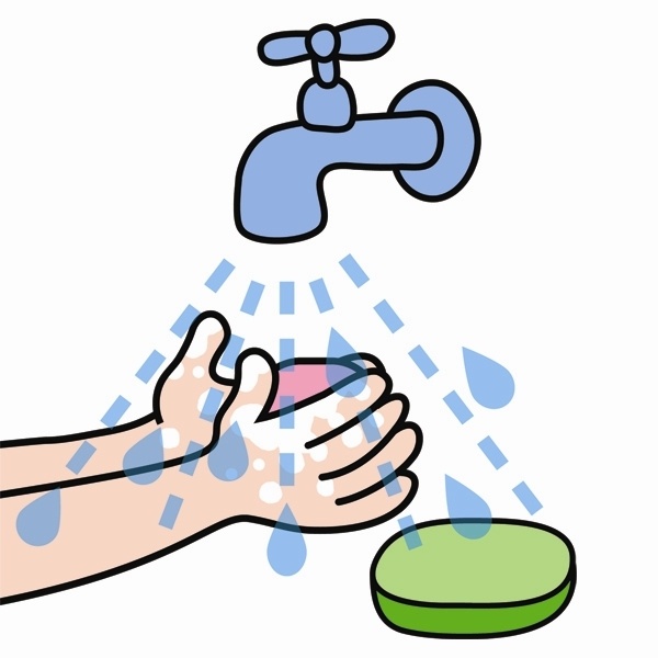 Restroom Washing Hands In Clipart 