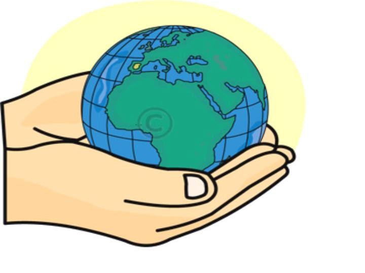 Hands cradling a green and blue Earth globe with a soft yellow glow behind it, symbolizing care for the planet.