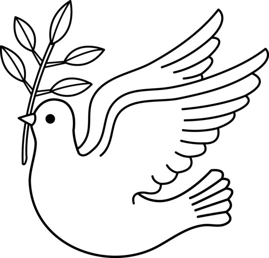 Peace Dove with Olive Branch - Symbol of Harmony and Hope