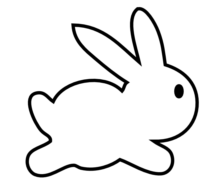 Bunny silhouette clip art clipart image 