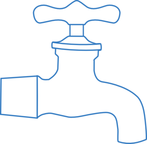 Faucet Blue Clip Art 