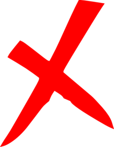 Red X Icon clip art 