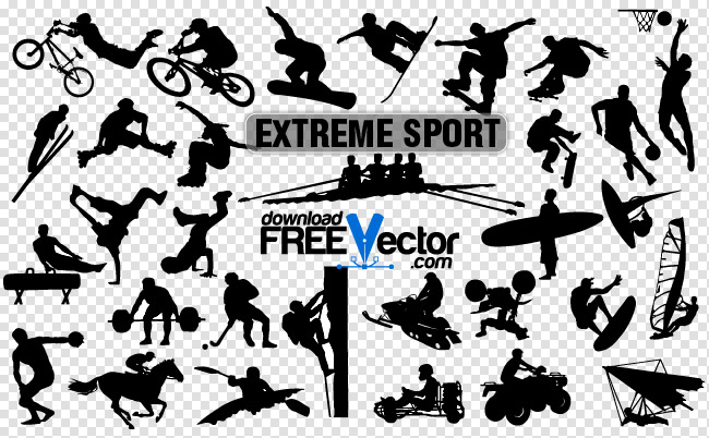 Download Free Vector ?» Blog Archive ?» Extreme sport silhouettes 