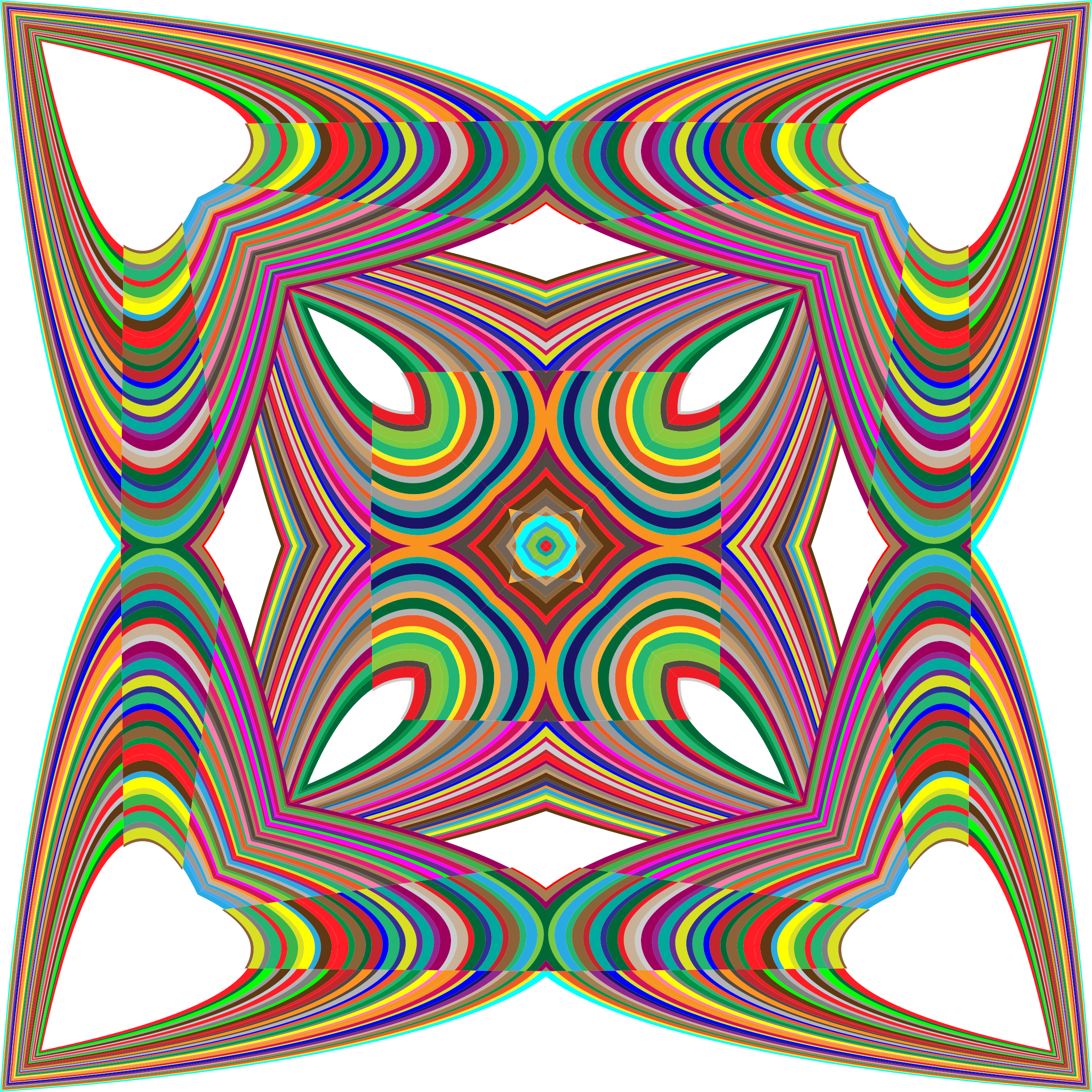 Psychedelic Kaleidoscope Art - Symmetrical Rainbow Pattern Design