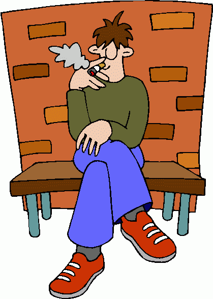 person smoking clip art