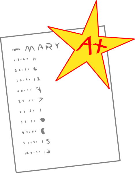 A+ Grade Paper with Star - Academic Success Example