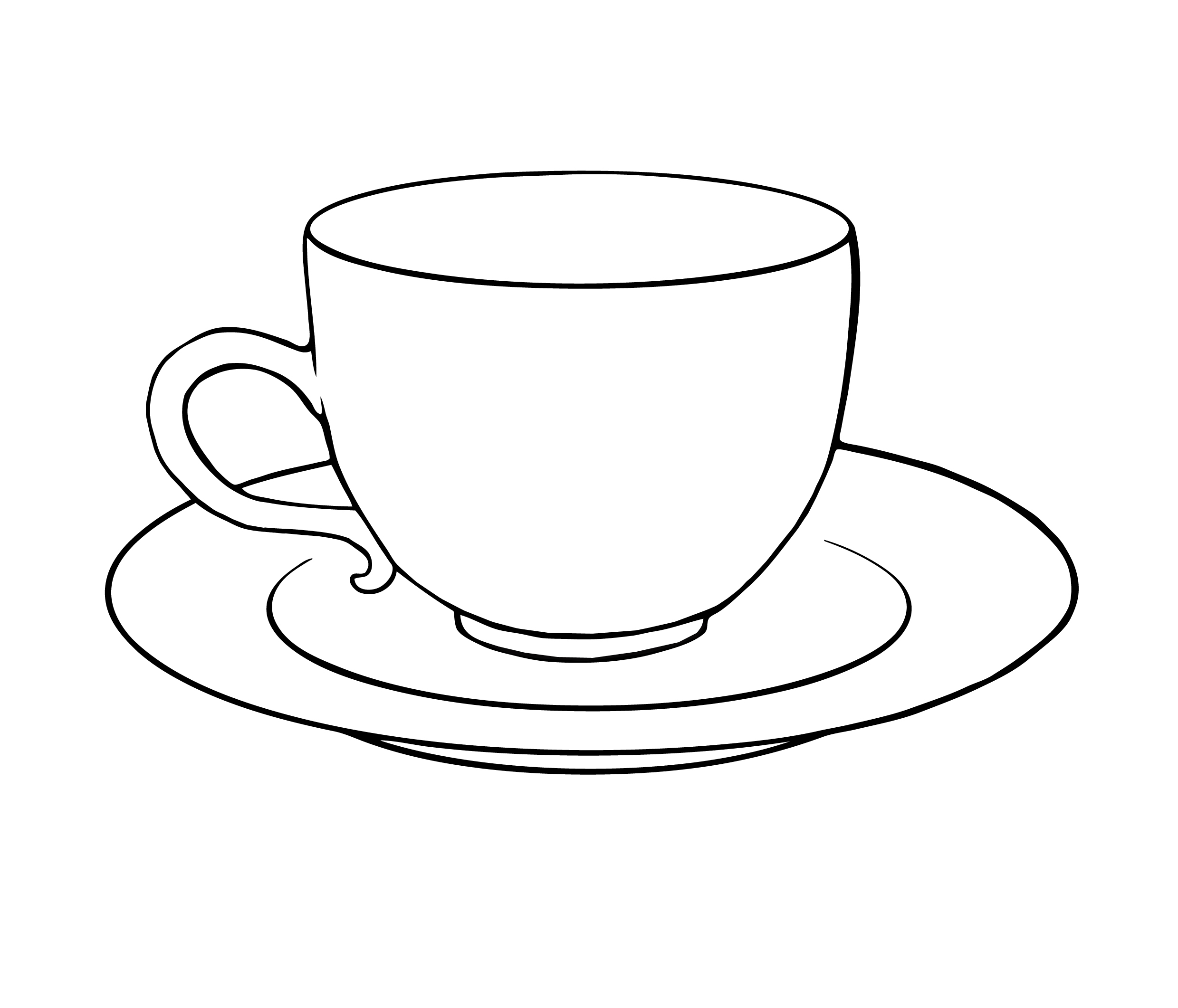 cup clip art black and white