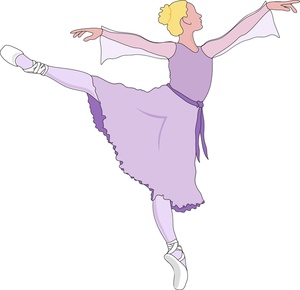 Graceful Ballet Dancer in Lavender Tutu - Classic Arabesque Pose