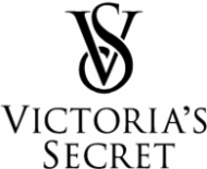 Victoria's Secret logo featuring stylized "VS" monogram above brand name in elegant serif font.