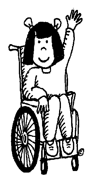 Child in Wheelchair Waving - Inclusive Illustration for Accessibility Content